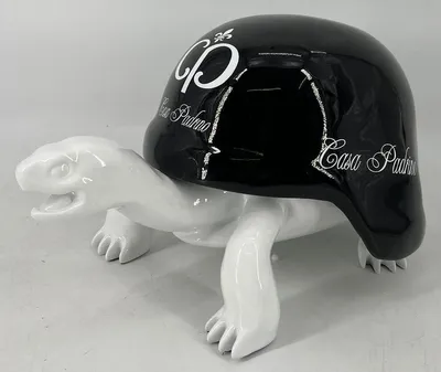 Immagine prodotto di Casa Padrino figura decorativa tartaruga bianca / nera 40 cm - Accessori per la decorazione