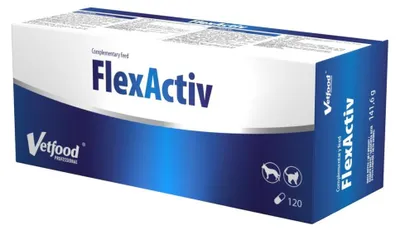 Zdjęcie produktu dla Karma wetna VetFood FlexActiv dla psa i kota 120 kapsułek