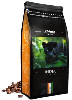 Image de Café en grains 1 kg INDE 100 % Arabica fraîchement torréfié pour machine automatique + dessous de verre