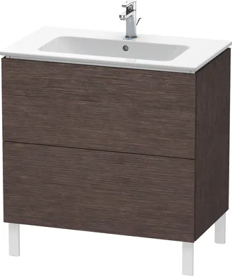 Produktbild von Waschtischunterbau L-CUBE 820x481x704mm eiche dunkel gebürstet eiche dunkel gebürstet