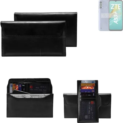 Produktbild von K-S-Trade Handy Hülle kompatibel mit ZTE Blade A53+ Schutz Hülle Tasche Schutz Case Handytasche Kunstleder schwarz, 1x