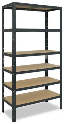 Immagine prodotto di shelfplaza HOME 200x100x50 cm scaffale pesante in antracite con 6 ripiani e 145 kg di portata per ripiano