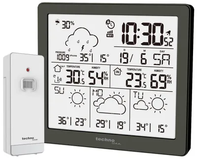 Image de Station météo Technoline WD2200 | Prévisions météorologiques sur plusieurs jours | Application météo directe | Pression atmosphérique barométrique