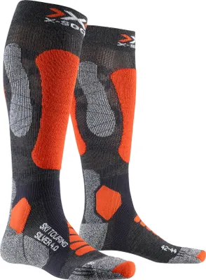 Produktbild von X-SOCKS Ski Touring Silver 4.0 Socken anthracite melange/orange fluo 39-41