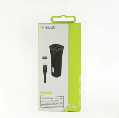 Produktbild von Muvit MUPAK0284, Auto, Zigarettenanzünder, 5 V, Schwarz