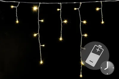 Zdjęcie produktu dla Świąteczny Deszcz - 5 m, 144 LED, biała ciepła, z timerem