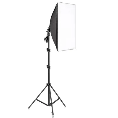 Produktbild von Beleuchtungsset, Softbox für Fotografie, verstellbares Lichtstativ, Softbox mit Stativ