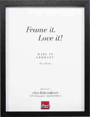 Produktbild von Holzfotorahmen, Profil 74, schwarz, 20 x 25 cm, Klarglas