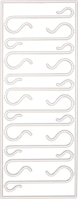Produktbild von S-förmige Haken, Weihnachtsstrümpfe, Glöckchen, Geschenke, Aufhänger, Schmuck, Fotos, Hängehalter für Weihnachtsbaumdekoration, transparent, 100 Stück