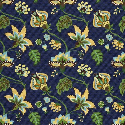 Immagine prodotto di OUTDOOR DEKOSTOFFE OXFORD - Motivo fantasia fiori su blu I DX496