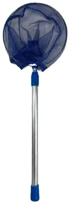 Produktbild von Kescher XL - teleskopisch - 85 cm - blau - Aluminium - Fischernetz / Schmetterlingsnetz - ausziehbar