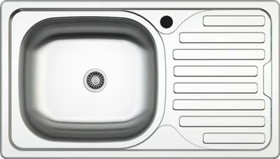 Immagine prodotto di Lavello incasso cucina acciaio 76x43.5 una vasca e gocciolatoio destro SA07DX Samet