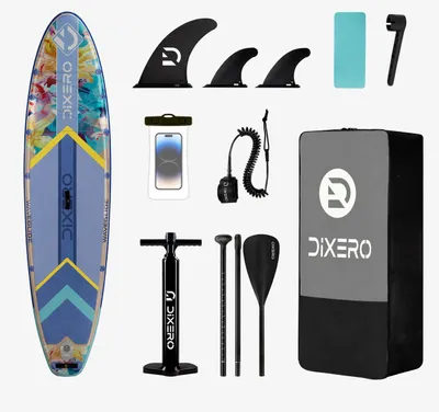 Produktbild von COIL SUP-Board - Aufblasbares SUP Set – Stand Up Komplettset - mit Paddel - mit Pumpe - wasserdichte Handytasche - Stabil - 335 cm - 170 kg - Purple
