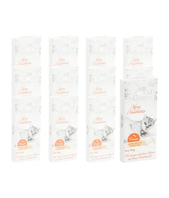 Produktbild von Dehner Premium Lovely Katzensnack, Leckerli Creme glutenfrei, für ausgewachsene Katzen, Huhn, 72 x 14 g (1 kg)
