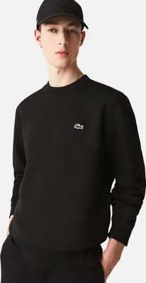 Produktbild von Lacoste Herren Sport Bio Baumwolle Fleece Crew Pullover - SH9608, Farbe:Schwarz, Textil:L