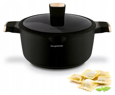 Produktbild von Konighoffer Black Rose großer Induktions-Topf mit Deckel, 6 l