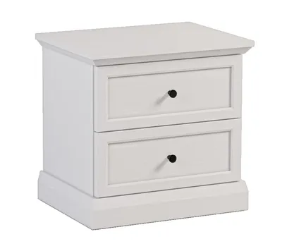 Image de AX LIVING Table de nuit Commode Levantos SN - 52 cm, Style blanc opalin