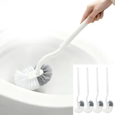 Produktbild von Toilettenbürstenset – 4 Stück mit Haken und ergonomischem Griff