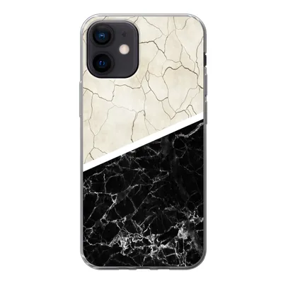 Produktbild von MuchoWow® Handyhülle Schutzhülle Hülle für iPhone 12 Marmor - Muster - Luxus Silikon Softcase Handy Hülle - Schutzhülle