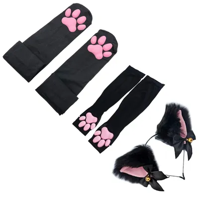 Imagen del producto de Calcetines 3D con forma de patas de gato, ideales para disfraces y fiestas