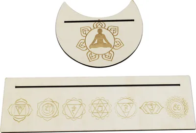 Produktbild von 2 STue CKE Tarotkartenstaender Aus Holz Rechteckiger Tarotstaender In Mondform Tischkartenhalter Aus Holz Fue r Hexenweisheiten Werkzeuge Altardekoration