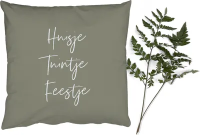 Produktbild von MuchoWow® Zierkissen Sofakissen Wohnzimmer Dekokissen 45x45 cm Gartenfest im Landhausstil - Text - Zitate - Home - Schlafpolster - Polster für das Sofa