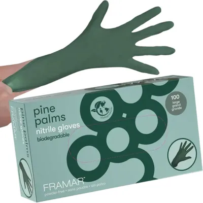 Zdjęcie produktu dla Rękawiczki jednorazowe FRAMAR, zielone, nitrylowe, rozmiar M, 100 sztuk