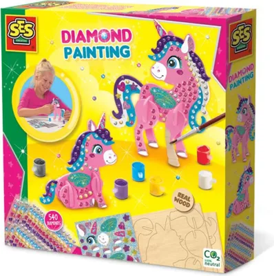 Produktbild von SES Diamond Painting 3D-Einhörner Bastel-Set 6+