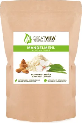 Produktbild von GreatVita Mandelmehl, blanch. ent., 800g