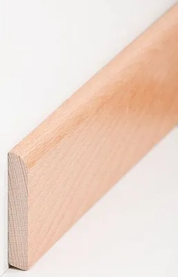 Produktbild von Sockelleiste Massivholz 10 x 58 x 2400 mm Buche zum Kleben, Schrauben & Nageln Massivholz Fußleiste by PROVISTON 2.4 Meter | 1 Stück