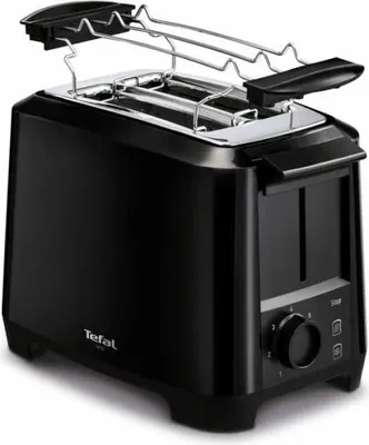 Zdjęcie produktu dla TEFAL Toaster 2Schlitz 800W 7St. Auft.Aufw.Brötchenaufsatz sw TT 1408