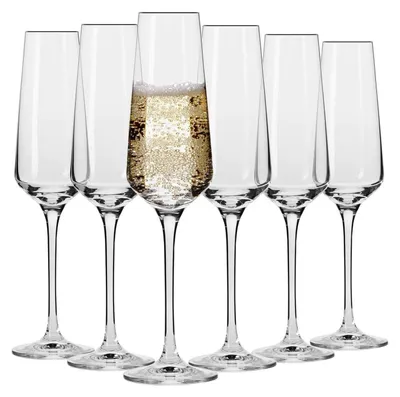 Champagnergläser Set 6er, 200 ml, Avant-Garde, Kristallglas