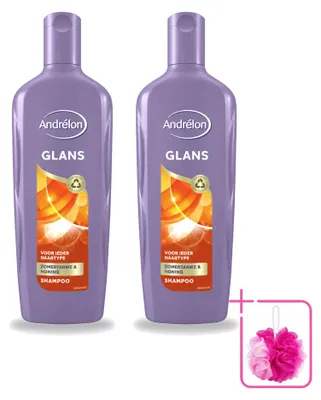 Immagine prodotto di 2 flaconi di shampoo Andrélon Glans - 300 ml ciascuno - confezione risparmio - 2 pezzi