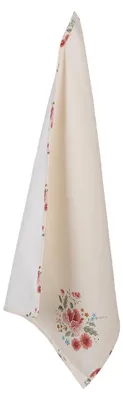 Produktbild von Clayre & Eef Geschirrtuch 50x70 cm Beige Baumwolle Rosen