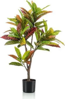 Produktbild von Kunstpflanze Croton Codiaeum - Wunderstrauch - 95cm - Hochwertige künstliche