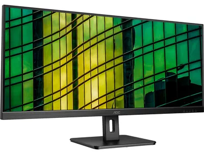 Produktbild von AOC E2 U34E2M/BK, 86,4 cm (34"), 3440 x 1440 Pixel, UltraWide Quad HD, LED, 4 ms, Schwarz