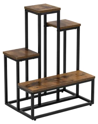 Productafbeelding van Plantenrek | Plantenrek Binnen | Plantenrek Buiten |  51 X 34 X 67 CM | Hout | 4 Etages | 40 KG