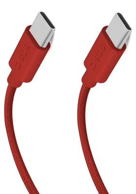 Produktbild von USB-C - USB-C-Textilkabel mit Kabelhalter, 1,5 Meter