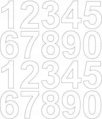 Immagine prodotto di Adesivi numerati autoadesivi, 5 cm, bianchi, opachi