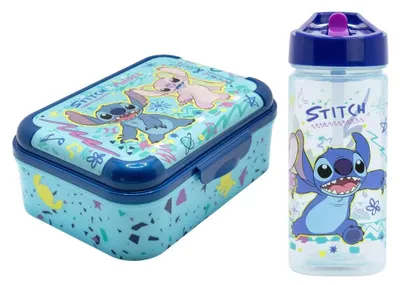 Produktbild von Disney Lilo und Stitch Angel 2 tlg. Lunch Set Brotdose plus Trinkflasche 510 ml