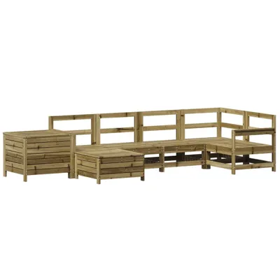 Produktbild von vidaXL 7-tlg. Garten-Sofagarnitur Kiefernholz Imprägniert