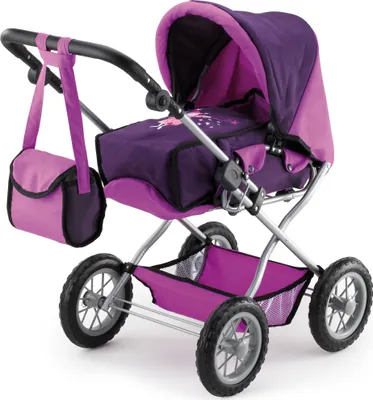 Produktbild von Bayer Design 15012AA Puppenwagen Grande mit Tasche, wandelbar als Jogger, verstellbarer Griff, lila
