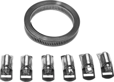 Produktbild von 3 Meter Schlauchschellen-Satz 12.7 mm Endlosband mit Klemmen V2A Edelstahl 7-tlg