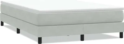 Produktbild von vidaXL Boxspringbett ohne Matratze Hellgrau 140x220 cm Samt