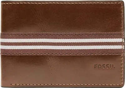Produktbild von FOSSIL Leder Kartenhalter Geldbörse Jared Front Pocket Wallet Bifold Medium Brown braun