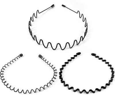 Produktbild von Famanu Haarband Wellenförmig Metall Flexibel Sportlich Modisch - Set von 3 Stück