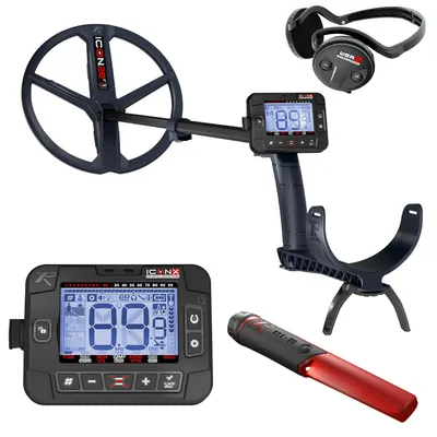Produktbild von XP IconX WSA ST Metalldetektor, 28cm Suchspule, WSA ST Kopfhörer, MI6 Pinpointer, FMF Multifrequenz (ICONX-28FMFRCWSASTMI6)