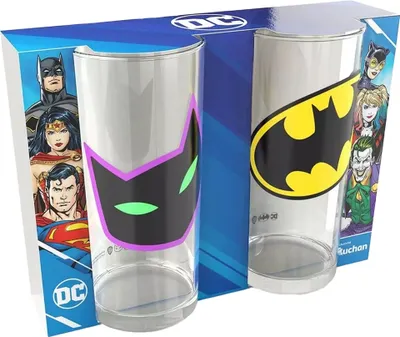 Produktbild von Einheitsgröße|DC Comics 2 Trinkgläser Set Wonder Batman & Batgirl 0,27 L 24864