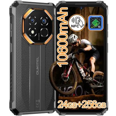 Produktbild von 2026 Oukitel G7 Outdoor Handy Ohne Vertrag, 10600mAh 24GB+256GB 6,517'' 90Hz, 64MP IP68 Wasserdicht Android 16, NFC Dual 4G SIM Smartphone, Schwarz