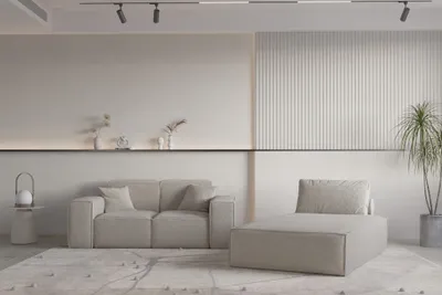 Produktbild von Sofa Set 2-teilig Sezlong und Sofa 2-Sitzer CELES PREMIUM Stoff Ascot Bukla Beige